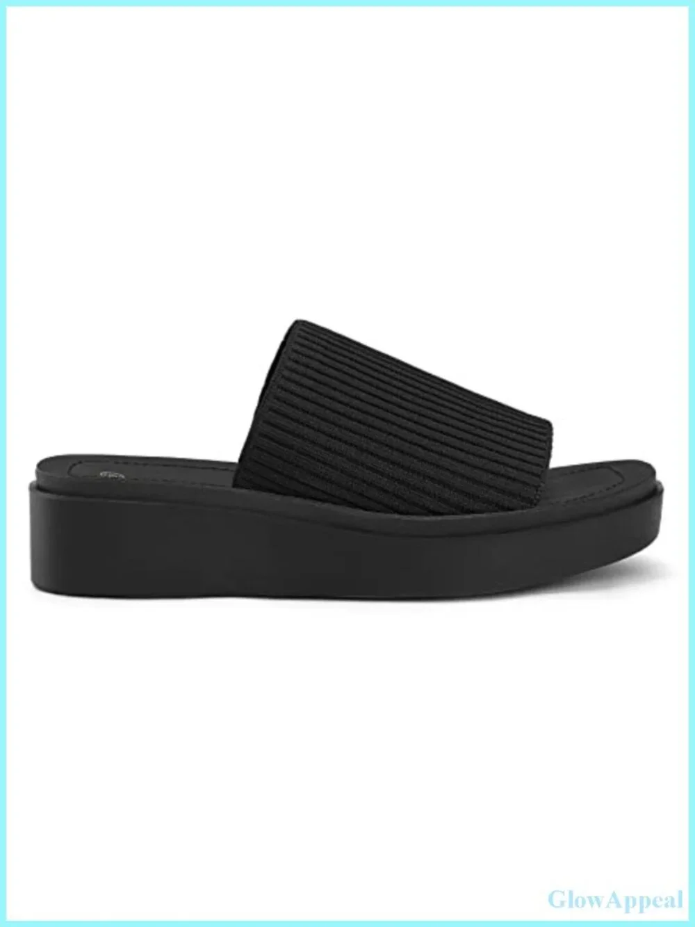 Women's Knit Platform Sandals Breathable Non-Slip Summer Slides